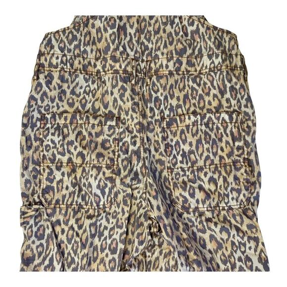 Urban Outfitters Camille Cotton Printed Overalls Leopard Print Streetwear Sz SP - Picture 7 of 10